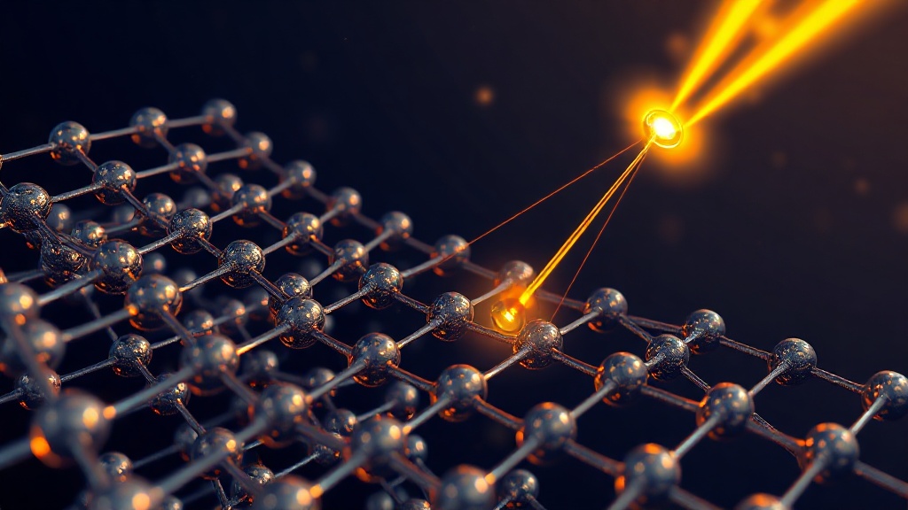 A crystalline lattice polarizing and screening interactions around an embedded particle.